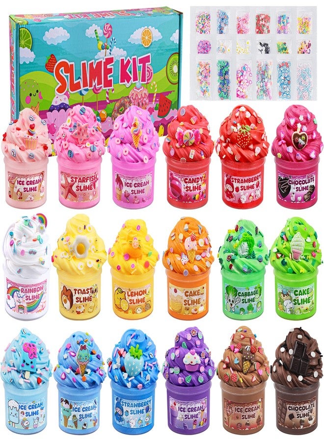 LAWOHO 18 Pack Slimes, Slime Kids, Butter Cloud Slime kit for Girls Ages 8-12, Toys for Girls and Boys, Slime Party Favors Goodie Bag Stuffers, 4 5 6 7 8 9 10 Year Old Girl Birthday Gift Cute Stuff - Image 1